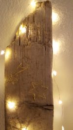 Weihnachtsdeko aus Holz und Draht