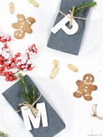 DIY weihnachtliche Fimo Namensschilder