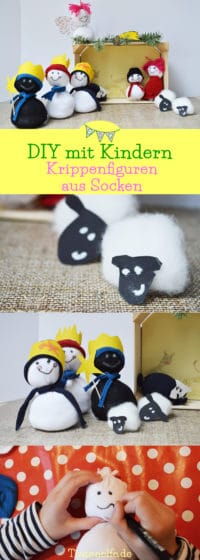 DIY mit Kindern - Krippenfiguren aus Socken