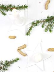 DIY weihnachtlicher Fimo Kerzenständer