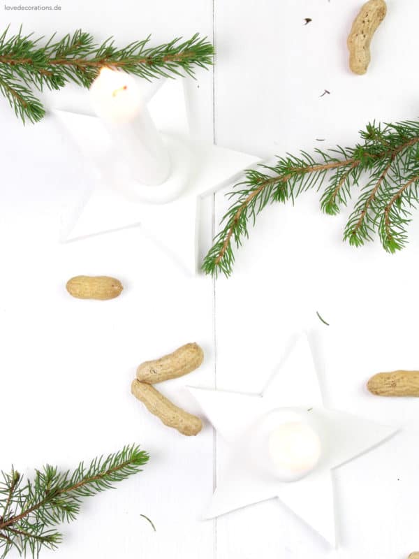 DIY weihnachtlicher Fimo Kerzenständer