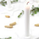 DIY weihnachtlicher Fimo Kerzenständer