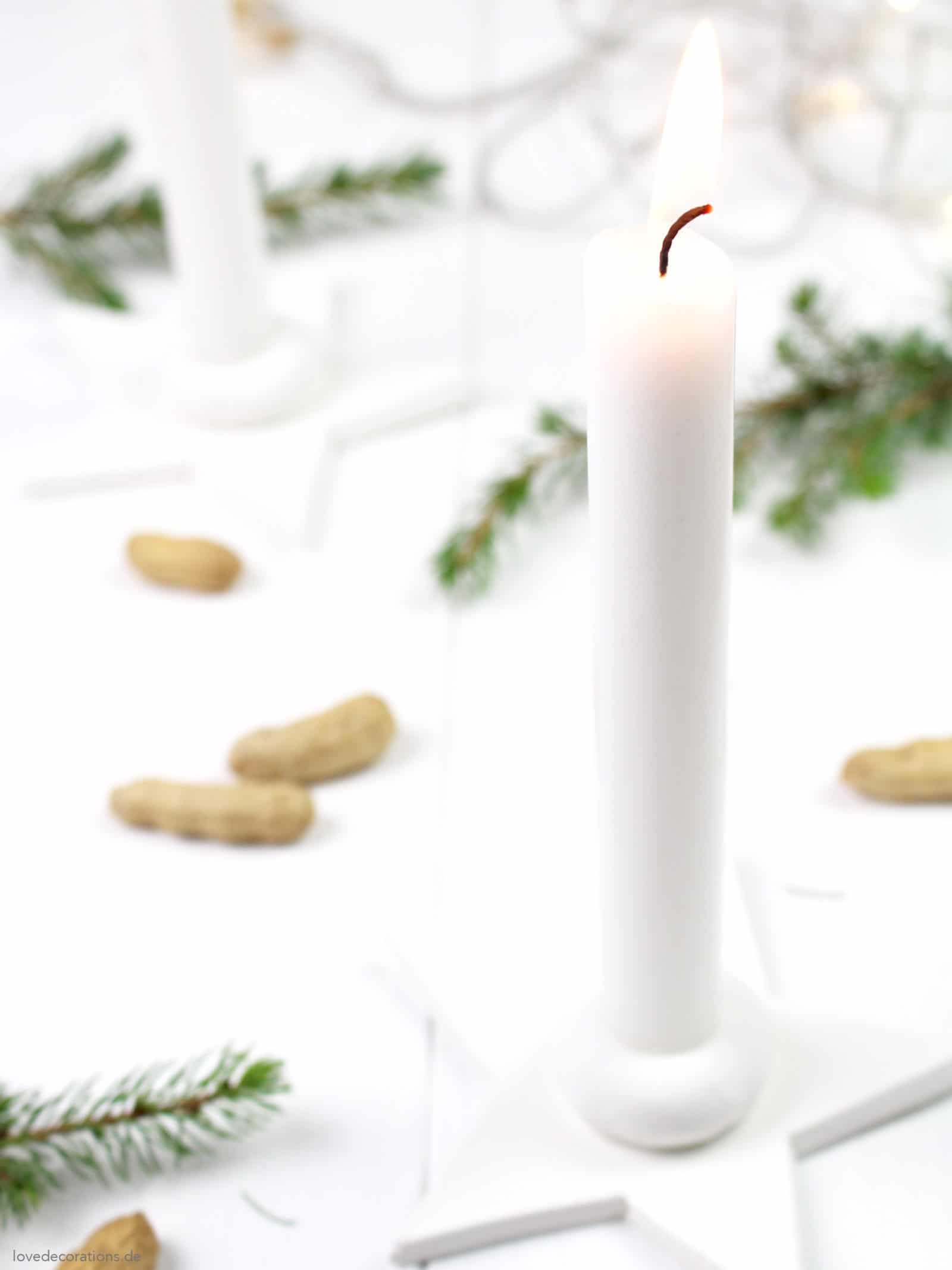 DIY weihnachtlicher Fimo Kerzenständer