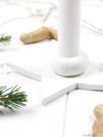 DIY weihnachtlicher Fimo Kerzenständer