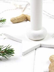 DIY weihnachtlicher Fimo Kerzenständer