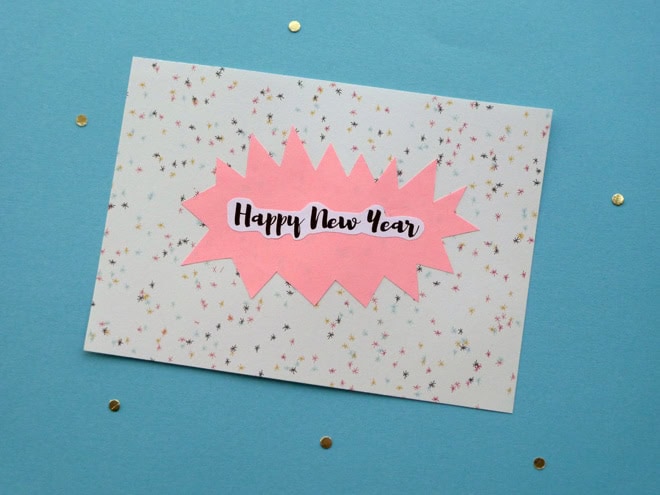 DIY Weihnachtskarten // Collagen aus Icons und Text (mit Druckvorlage)