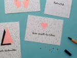 DIY Weihnachtskarten // Collagen aus Icons und Text (mit Druckvorlage)