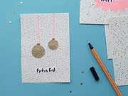 DIY Weihnachtskarten // Collagen aus Icons und Text (mit Druckvorlage)