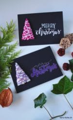 DIY Weihnachtskarte mit Tannenbaum