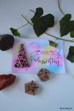 DIY Weihnachtskarte mit Tannenbaum