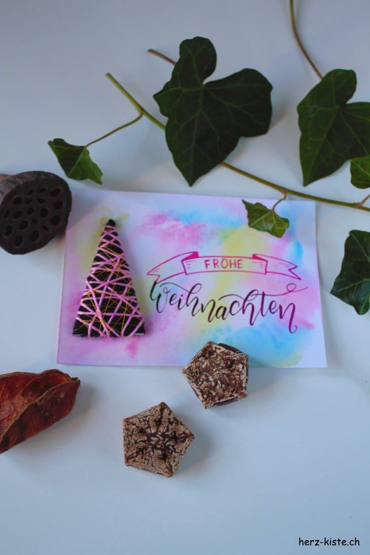 DIY Weihnachtskarte mit Tannenbaum