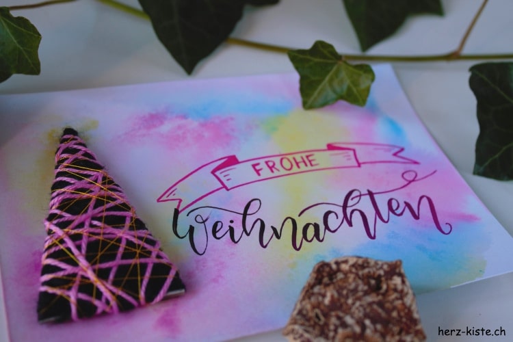 DIY Weihnachtskarte mit Tannenbaum