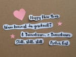 DIY Weihnachtskarten // Collagen aus Icons und Text (mit Druckvorlage)