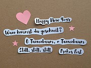 DIY Weihnachtskarten // Collagen aus Icons und Text (mit Druckvorlage)