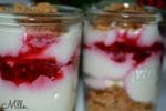 Spekulatius-Dessert mit Himbeeren