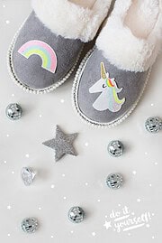 DIY EINHORN-HAUSSCHUHE SELBER MACHEN
