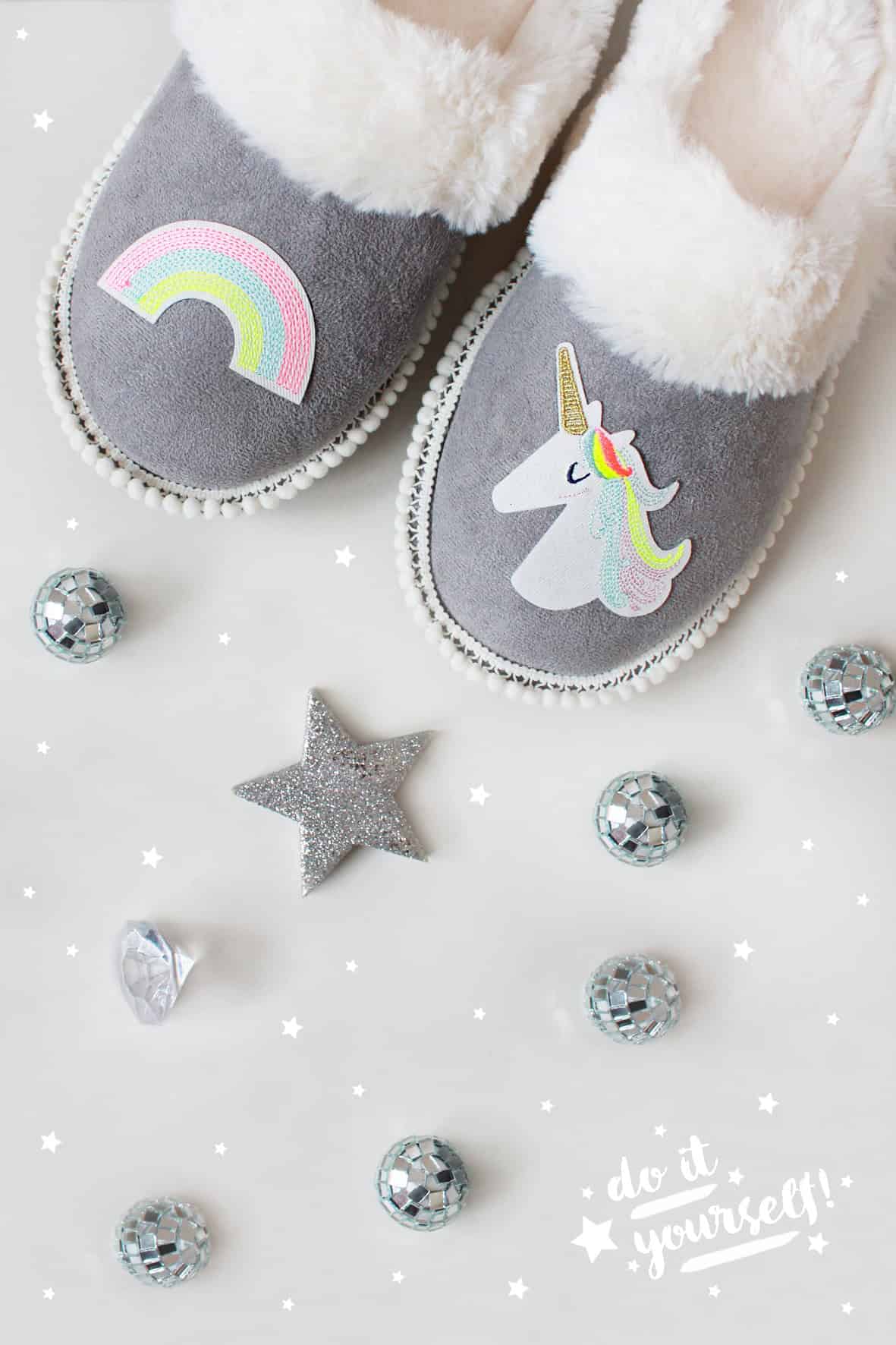 DIY EINHORN-HAUSSCHUHE SELBER MACHEN