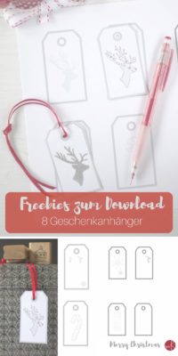 Freebie: 8  Geschenkanhänger zum selbst gestalten