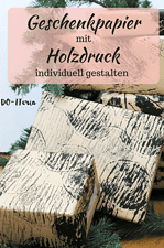 Geschenkpapier mit Holzdruck gestalten