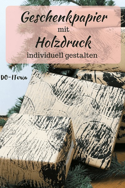 Geschenkpapier mit Holzdruck gestalten