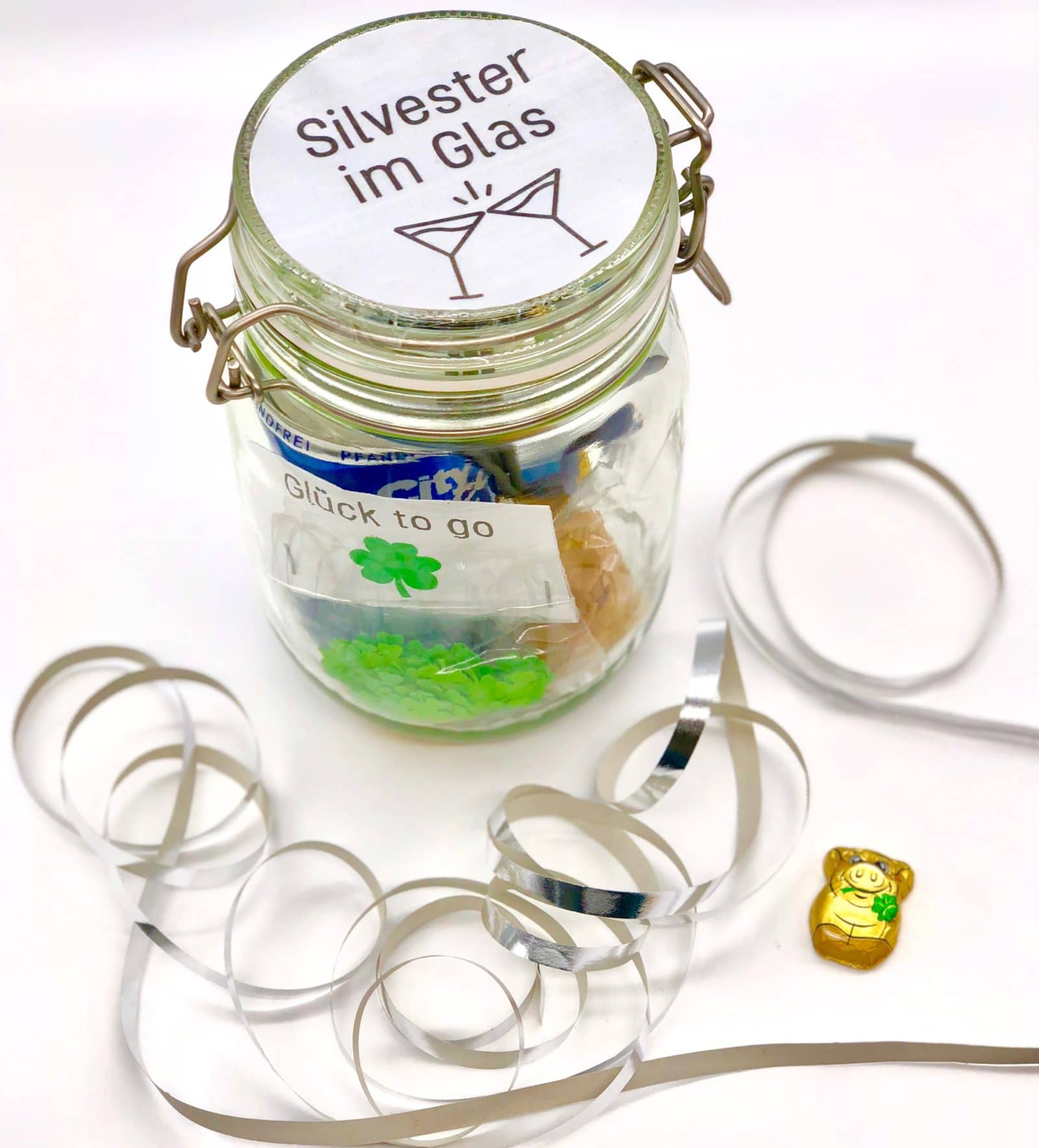 Silvester im Glas – süße Idee für ein Gast Geschenk