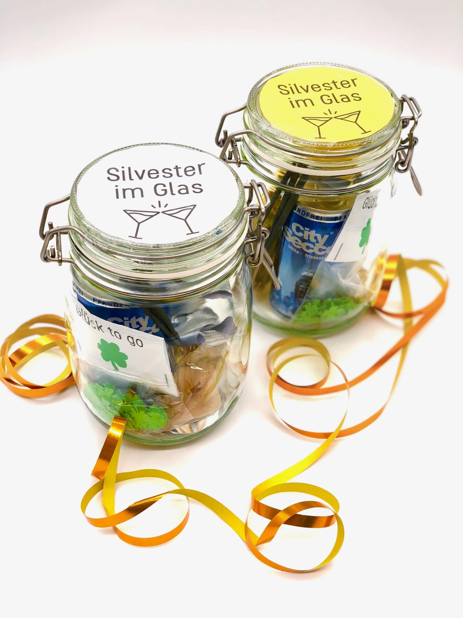 Silvester im Glas – süße Idee für ein Gast Geschenk