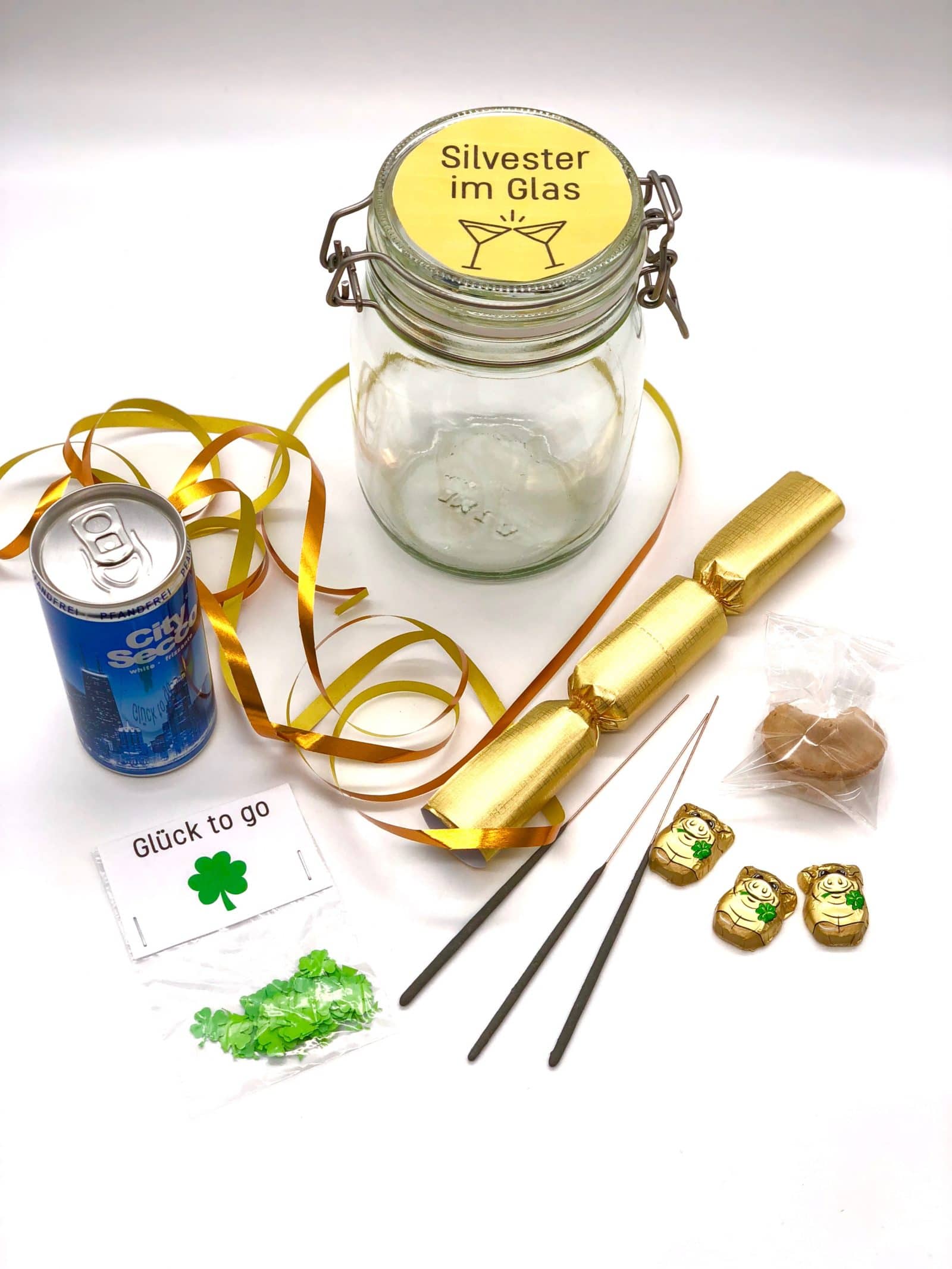 Silvester im Glas – süße Idee für ein Gast Geschenk