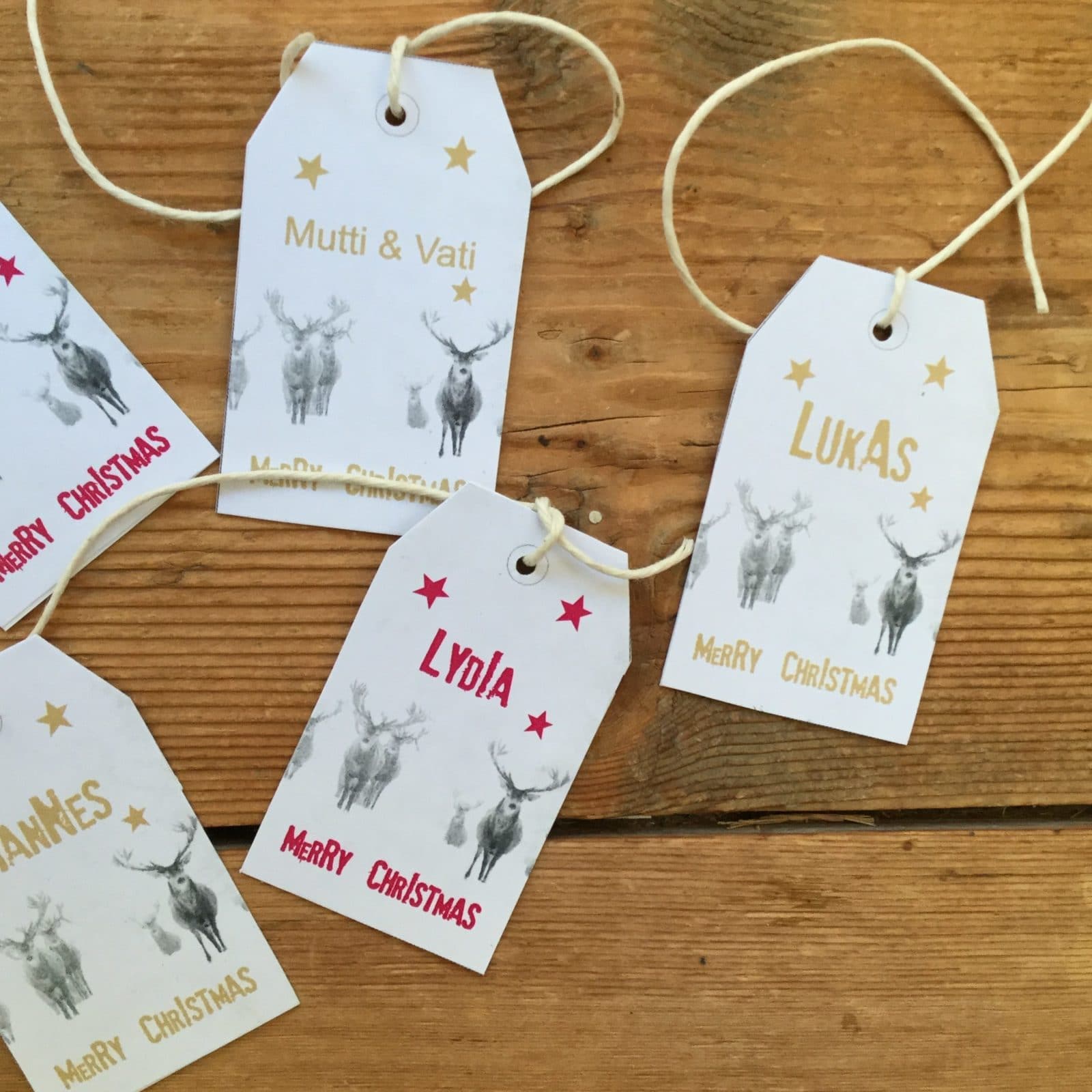 Paketanhänger für Weihnachten als freebie