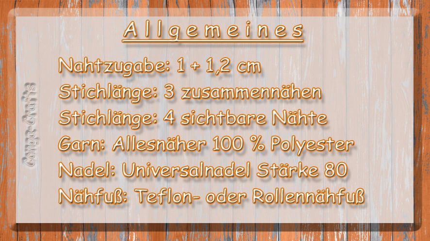 Kappnaht bei nicht fransenden Stoffen wie Kunstleder