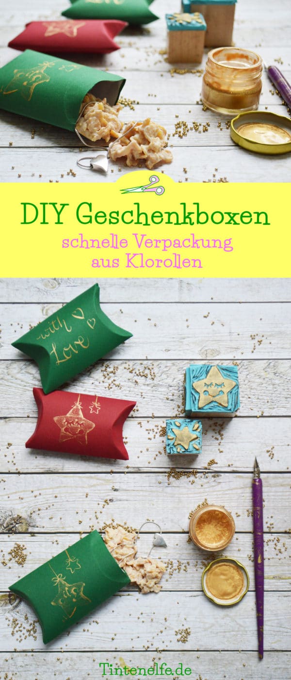 Schnelle Geschenkboxen aus Klorollen basteln