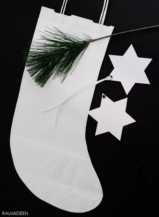 Nikolaussocken aus Papiertüten basteln