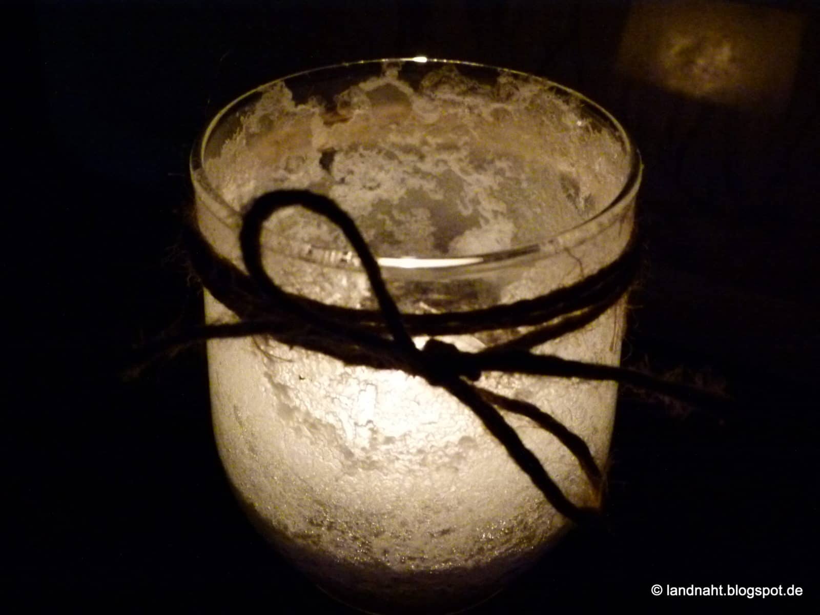 Windlicht mit Eiskristalleffekt
