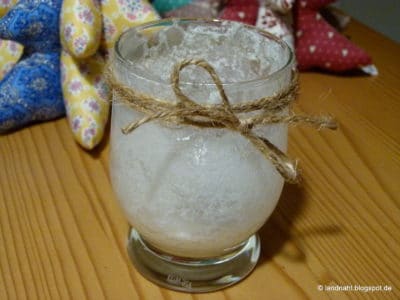 Windlicht mit Eiskristalleffekt