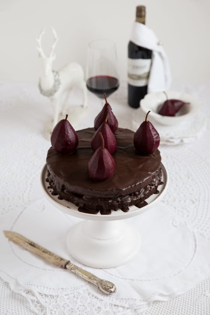 „Rotweinkuchen mit Schokoladenglasur &amp; Rotweinbirnen!&amp;quot; - HANDMADE Kultur