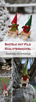 Niedliche Schlittenwichtel basteln