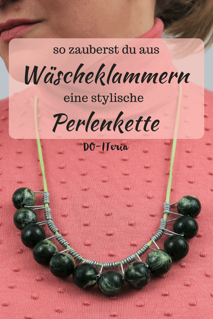 Wäscheklammern Perlenkette