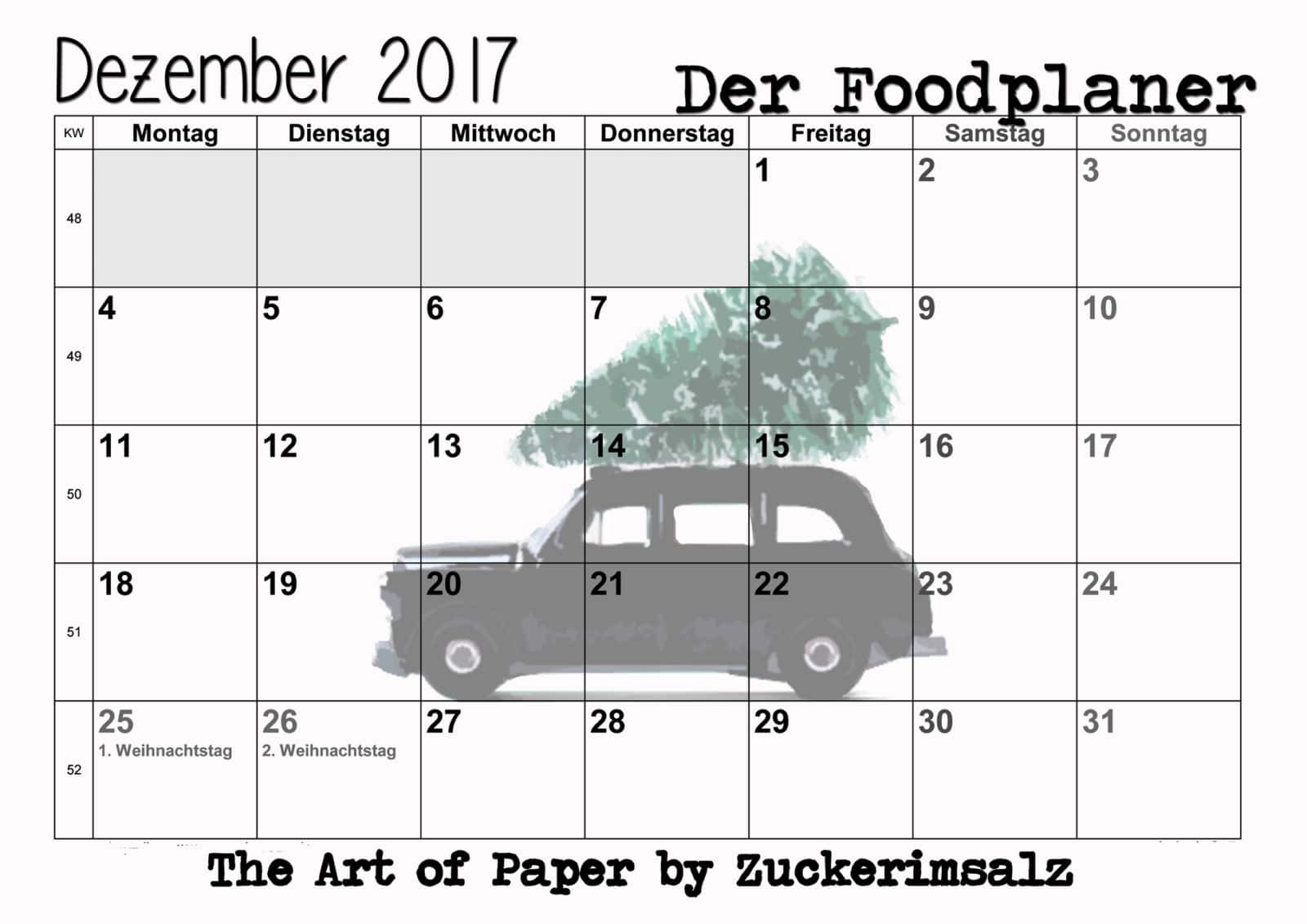Das Poster – Der Foodplaner … My Christmas Style … das Freebie