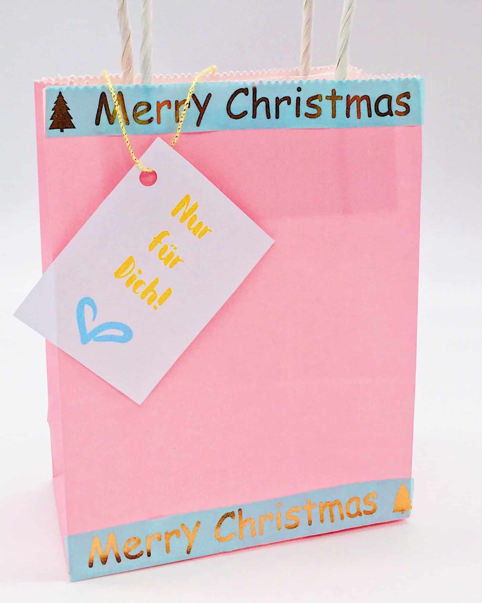 Geschenke Tüten mit Anhängern selber machen