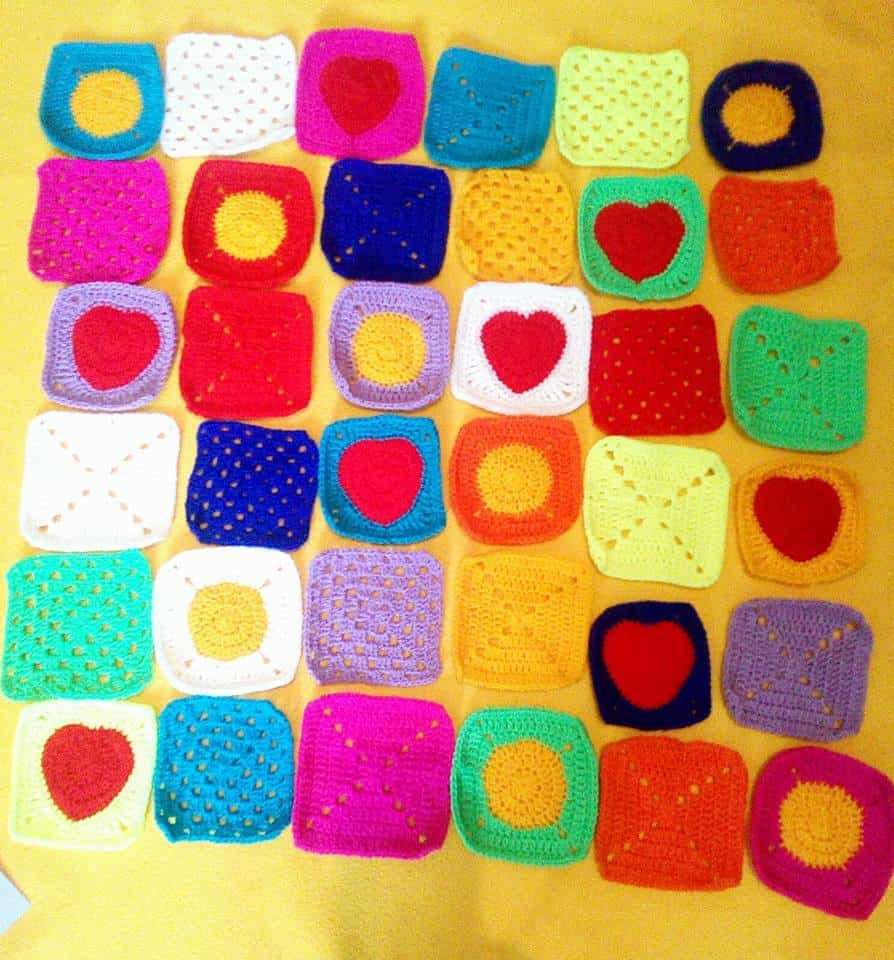 Bunte Baby Decke