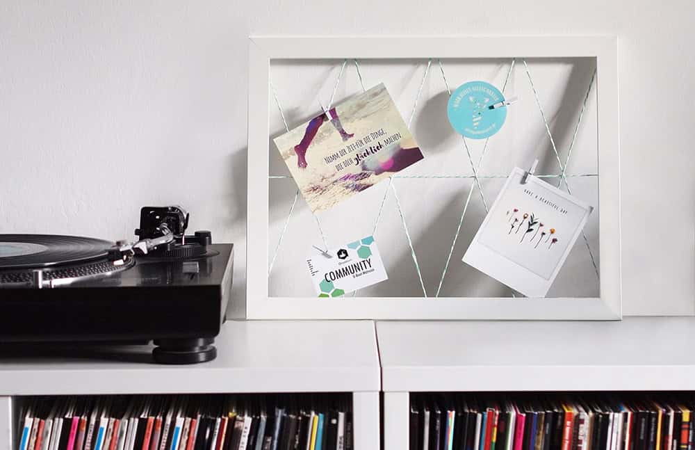 Upcycling: Memoboard aus Bilderrahmen
