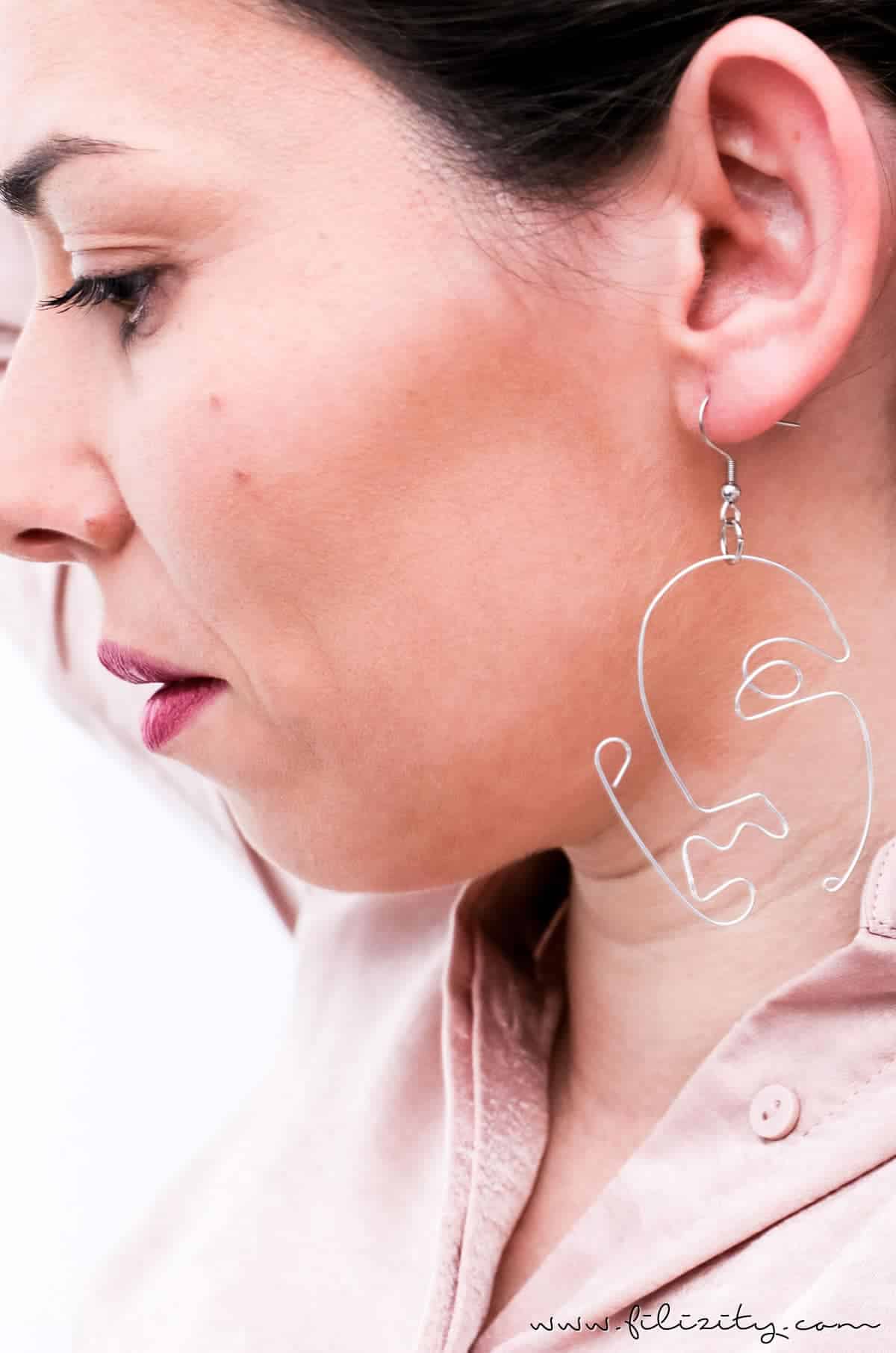 DIY Ohrringe mit Gesichtern