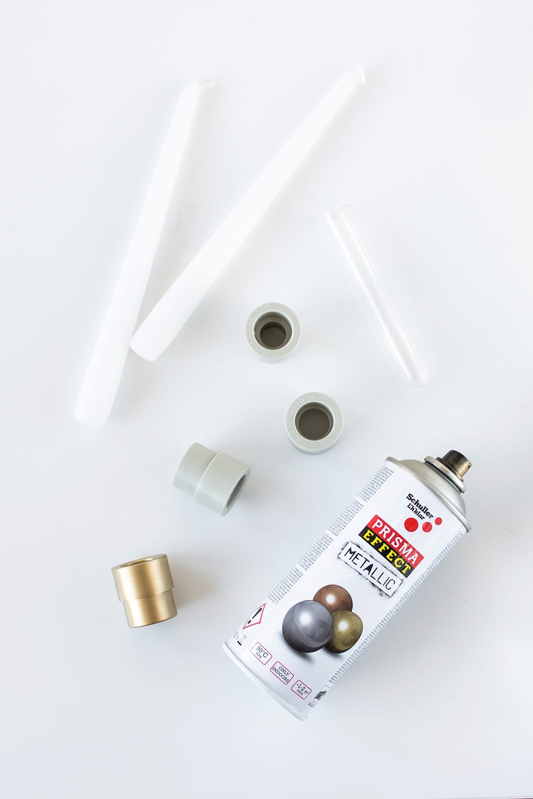 DIY Kerzenhalter aus Baumarktutensilien