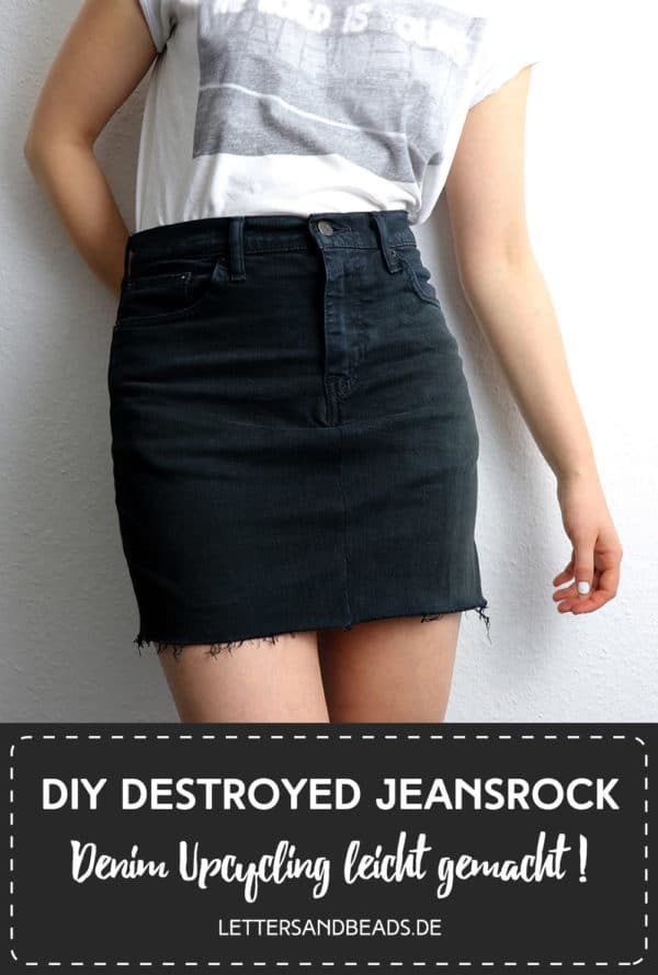 Jeansrock aus alter Hose nähen