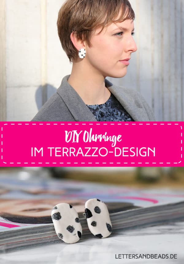 Ohrringe mit Terrazzo-Look