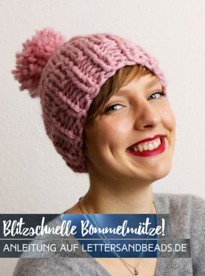 Bommelmütze blitzschnell gestrickt