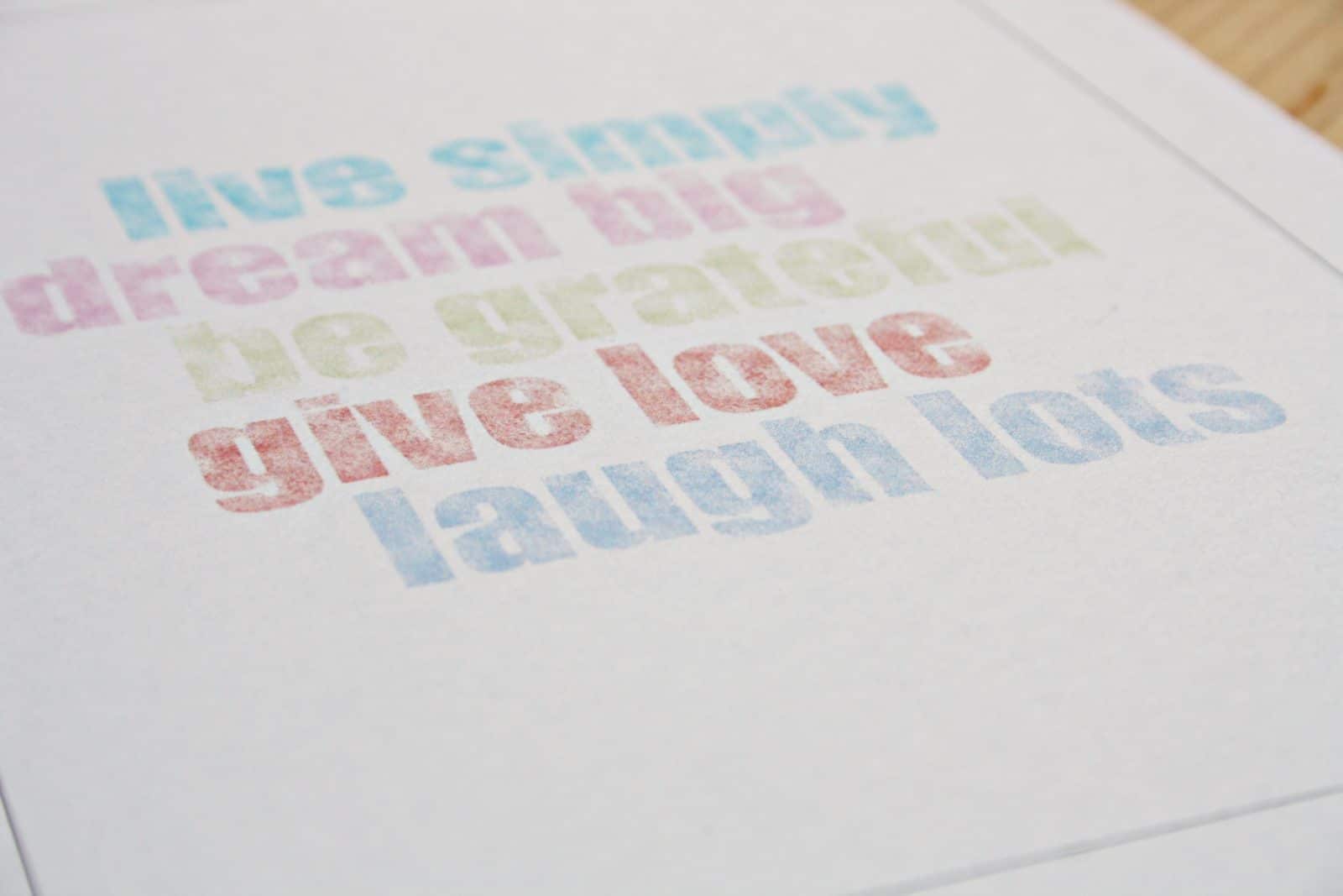 live simply – dream big {Free Printable}