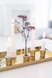 DIY Kerzenhalter aus Baumarktutensilien
