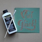 Glückwunschkarte veredelt mit Blattgold (Anleitung & Plotterfreebie „Viel Glück!“)