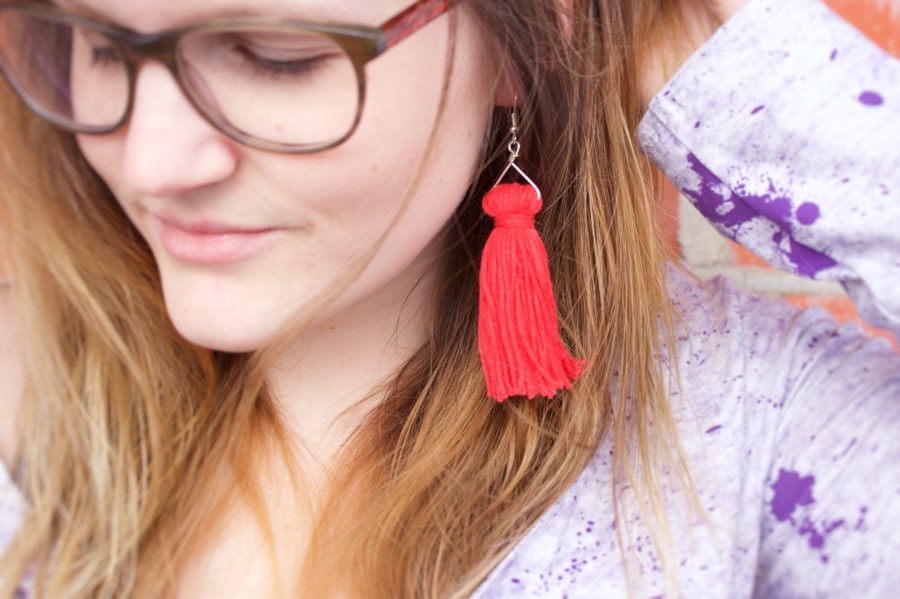 DIY Tassel-Ohrringe