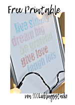 live simply – dream big {Free Printable}